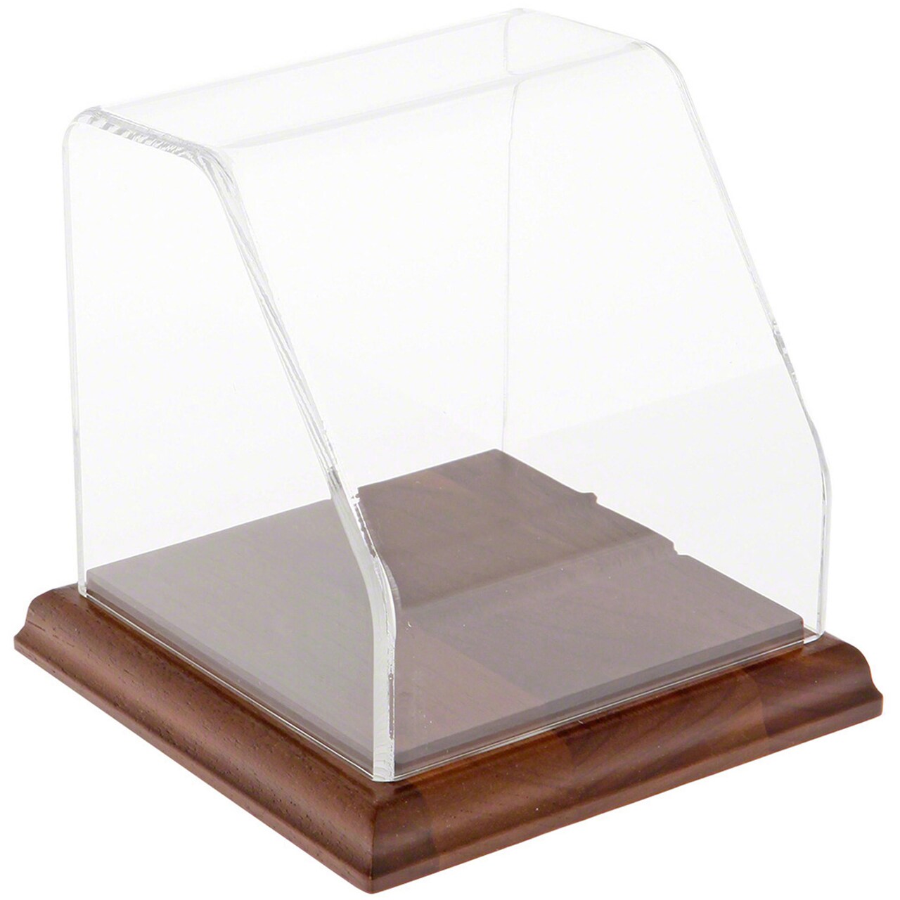 Plymor Clear Acrylic Slanted Front Display Case, 4" x 4" x 4"